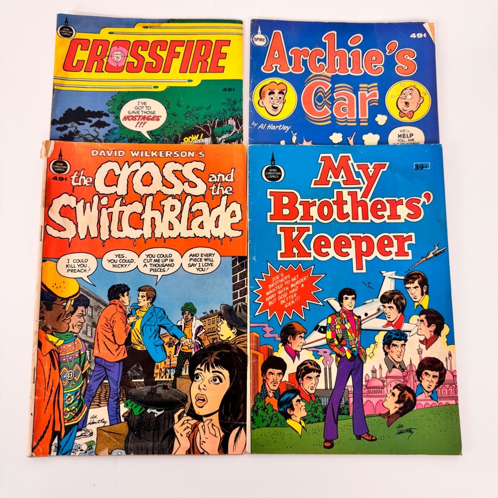 Spire Christian Comics Lot of 4 Vintage Religious Archie‎ Al Hartley 70s Books